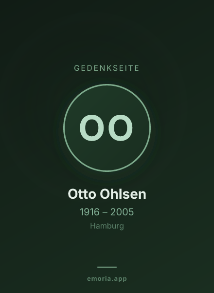 Gedenkportrait von Otto Ohlsen