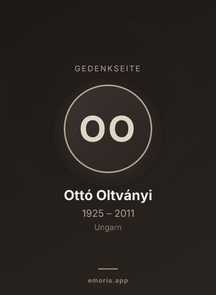 Gedenkportrait von Ottó Oltványi