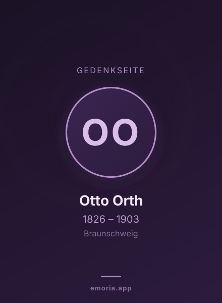 Gedenkportrait von Otto Orth