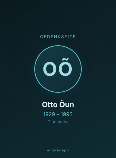 Gedenkportrait von Otto Õun