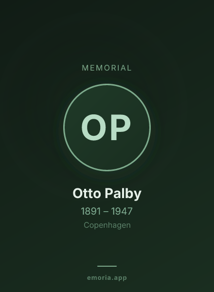Memorial portrait of Otto Palby