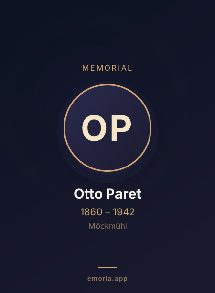 Memorial portrait of Otto Paret