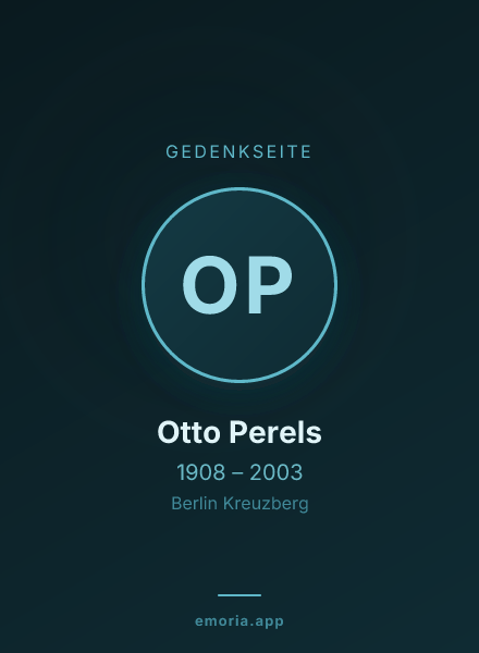 Gedenkportrait von Otto Perels