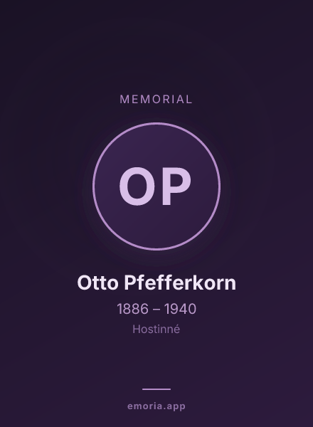 Memorial portrait of Otto Pfefferkorn