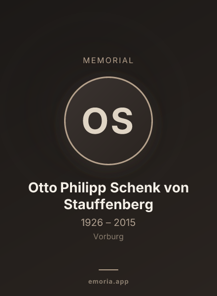 Memorial portrait of Otto Philipp Schenk von Stauffenberg