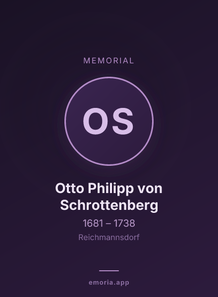 Memorial portrait of Otto Philipp von Schrottenberg