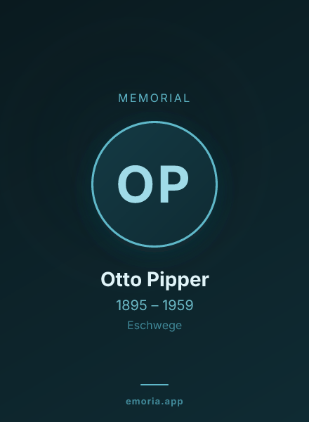 Memorial portrait of Otto Pipper