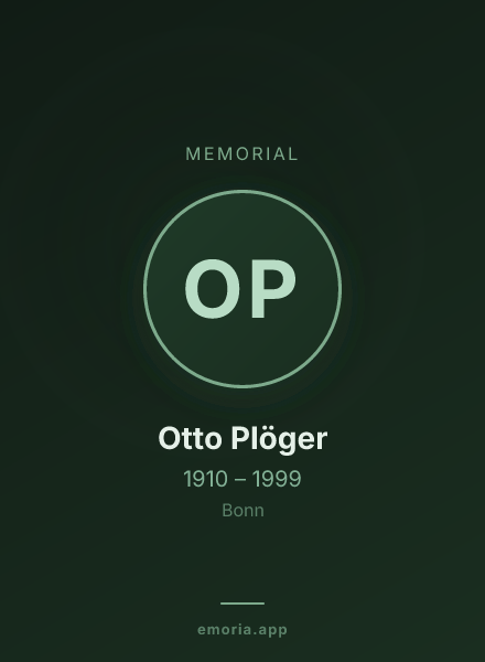 Memorial portrait of Otto Plöger