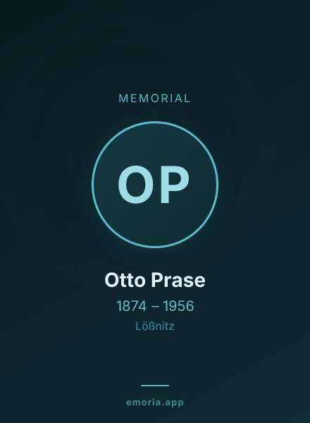 Memorial portrait of Otto Prase