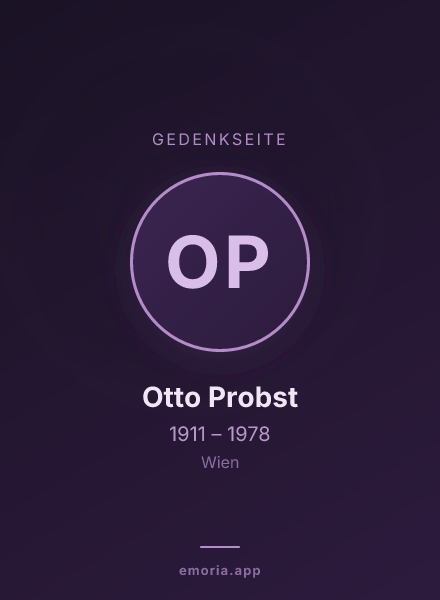 Gedenkportrait von Otto Probst