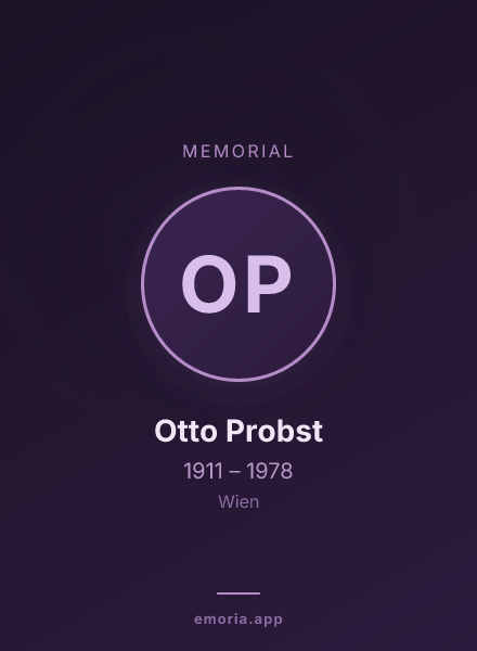 Memorial portrait of Otto Probst