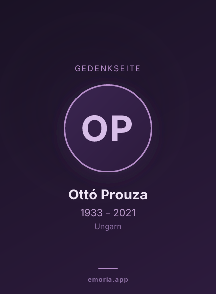 Gedenkportrait von Ottó Prouza