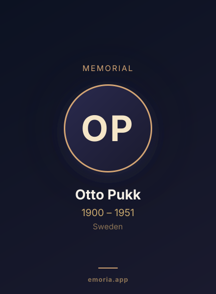 Memorial portrait of Otto Pukk