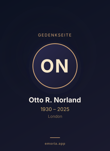 Gedenkportrait von Otto R. Norland