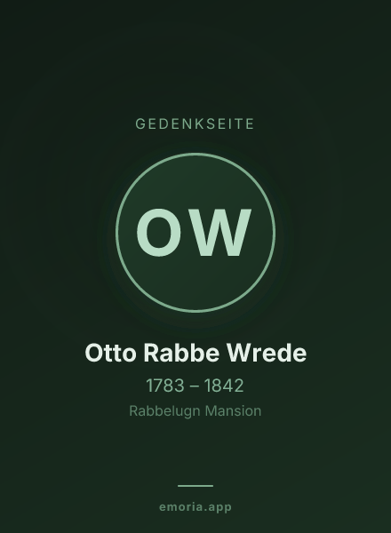Gedenkportrait von Otto Rabbe Wrede
