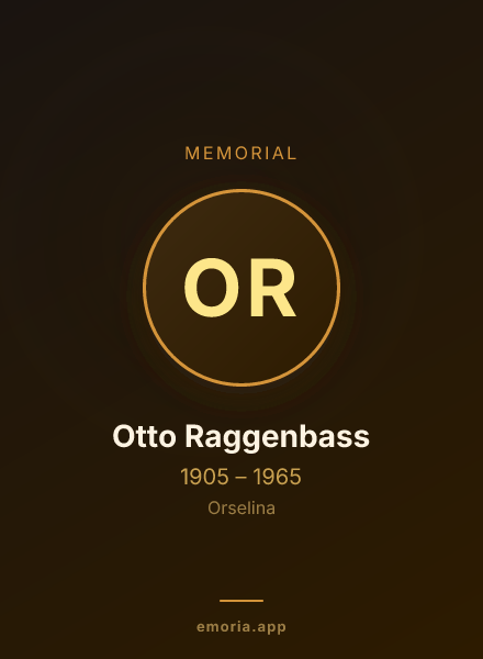 Memorial portrait of Otto Raggenbass