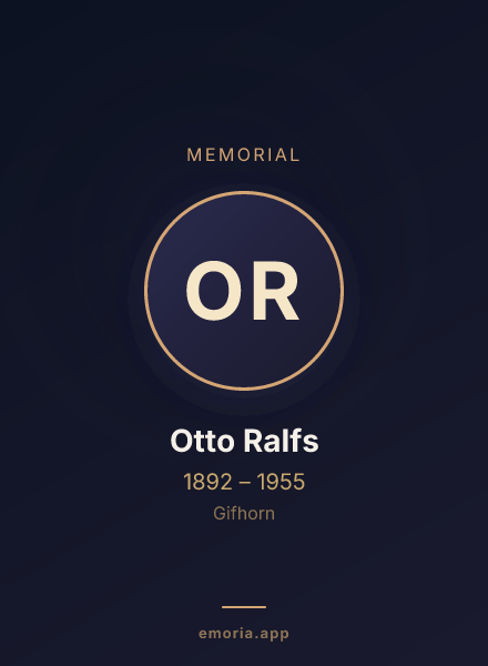 Memorial portrait of Otto Ralfs