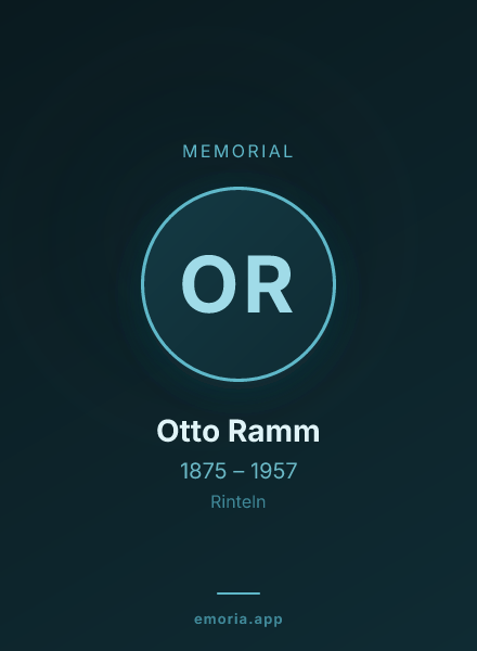 Memorial portrait of Otto Ramm