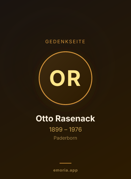 Gedenkportrait von Otto Rasenack