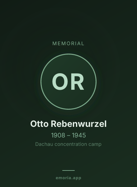 Memorial portrait of Otto Rebenwurzel