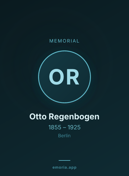 Memorial portrait of Otto Regenbogen