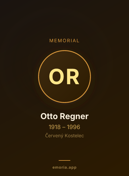 Memorial portrait of Otto Regner