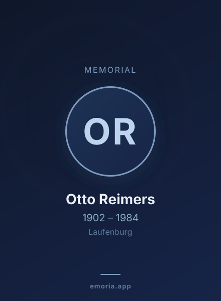 Memorial portrait of Otto Reimers