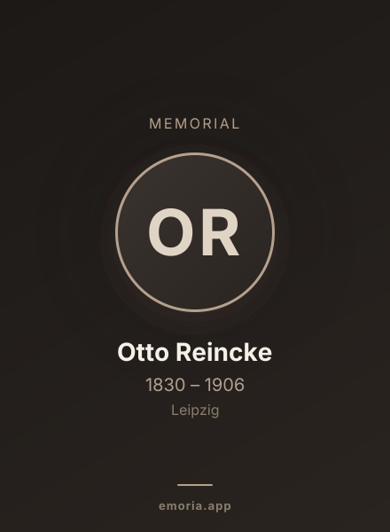 Memorial portrait of Otto Reincke