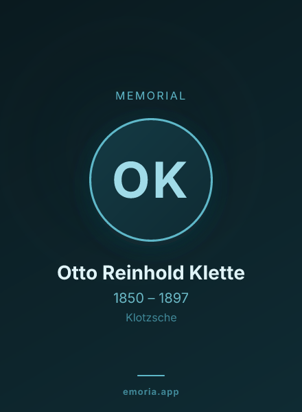 Memorial portrait of Otto Reinhold Klette