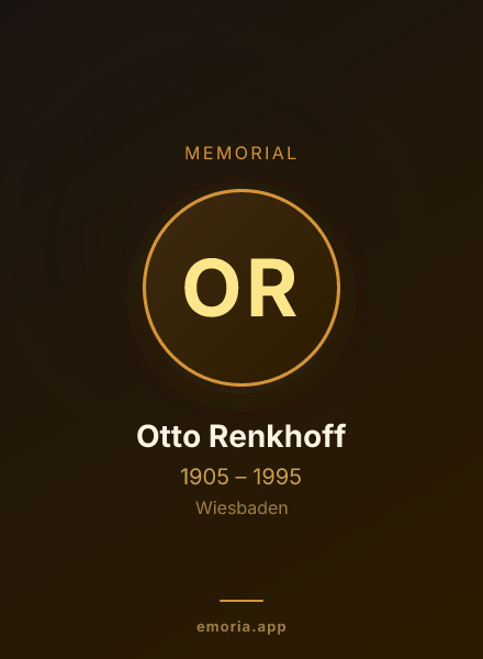 Memorial portrait of Otto Renkhoff