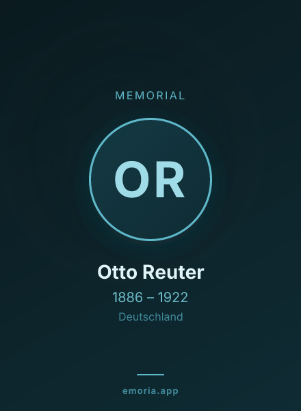 Memorial portrait of Otto Reuter