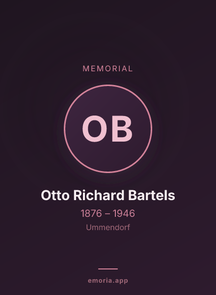 Memorial portrait of Otto Richard Bartels
