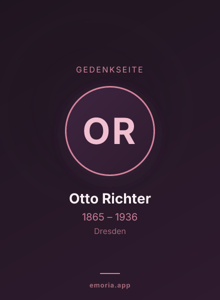 Gedenkportrait von Otto Richter