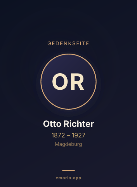 Gedenkportrait von Otto Richter