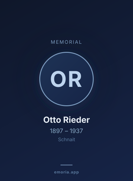Memorial portrait of Otto Rieder