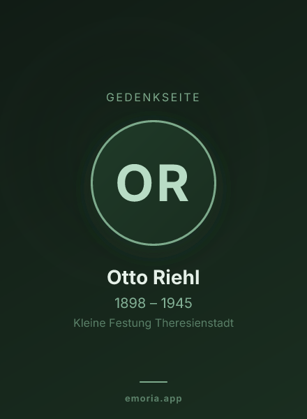 Gedenkportrait von Otto Riehl