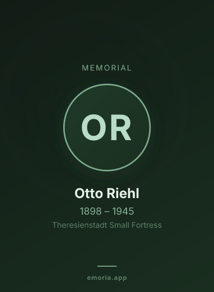 Memorial portrait of Otto Riehl