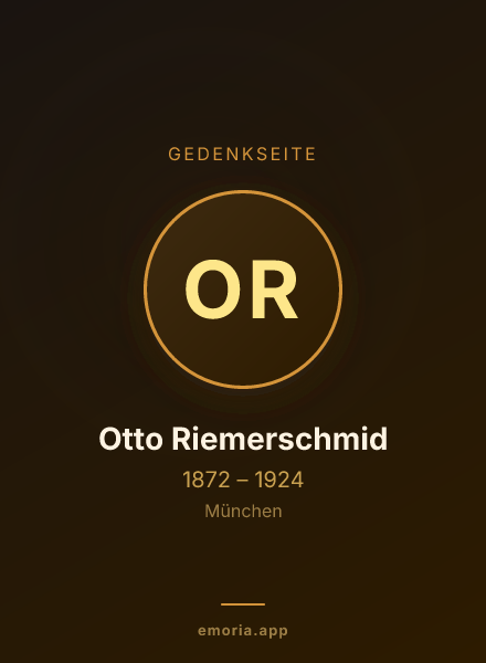 Gedenkportrait von Otto Riemerschmid
