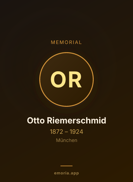 Memorial portrait of Otto Riemerschmid