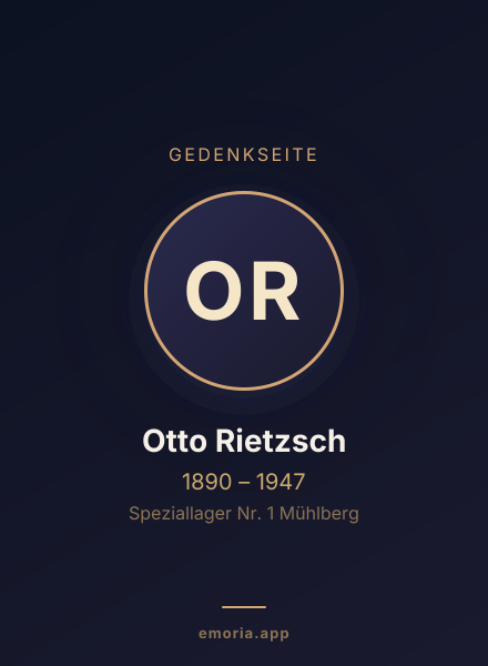 Gedenkportrait von Otto Rietzsch