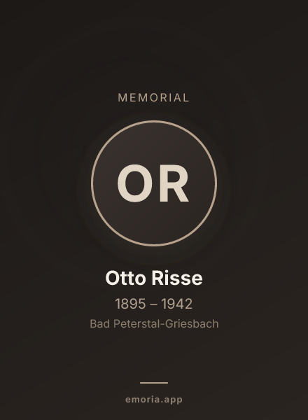 Memorial portrait of Otto Risse