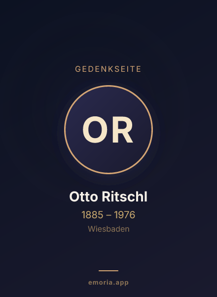 Gedenkportrait von Otto Ritschl