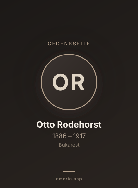 Gedenkportrait von Otto Rodehorst