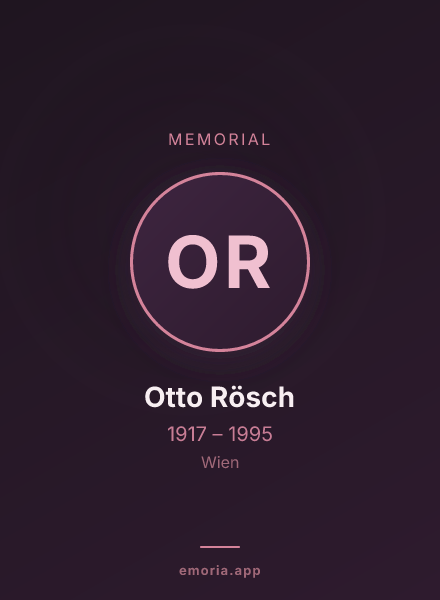 Memorial portrait of Otto Rösch