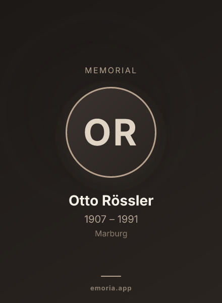 Memorial portrait of Otto Rössler
