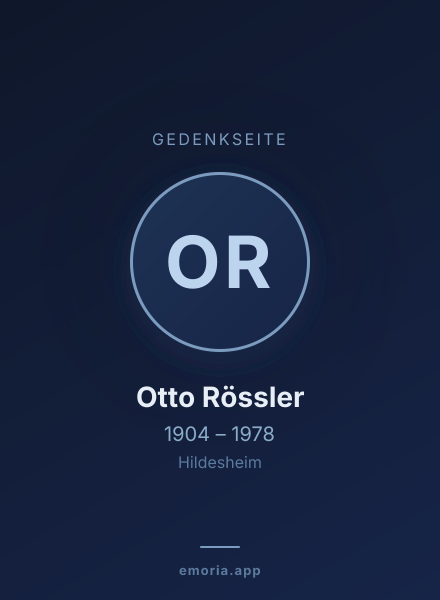 Gedenkportrait von Otto Rössler