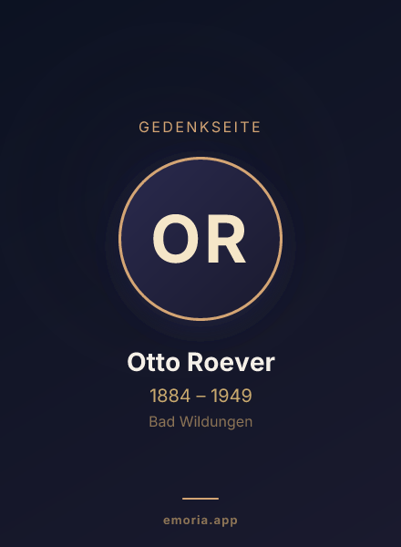 Gedenkportrait von Otto Roever