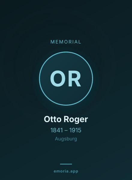 Memorial portrait of Otto Roger