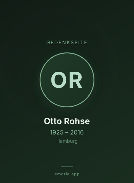 Gedenkportrait von Otto Rohse