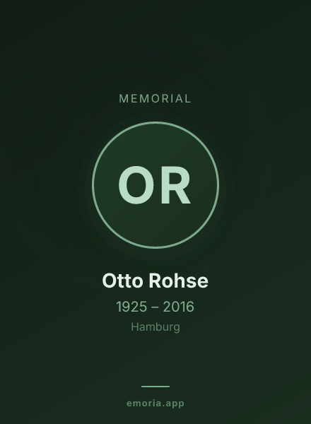 Memorial portrait of Otto Rohse
